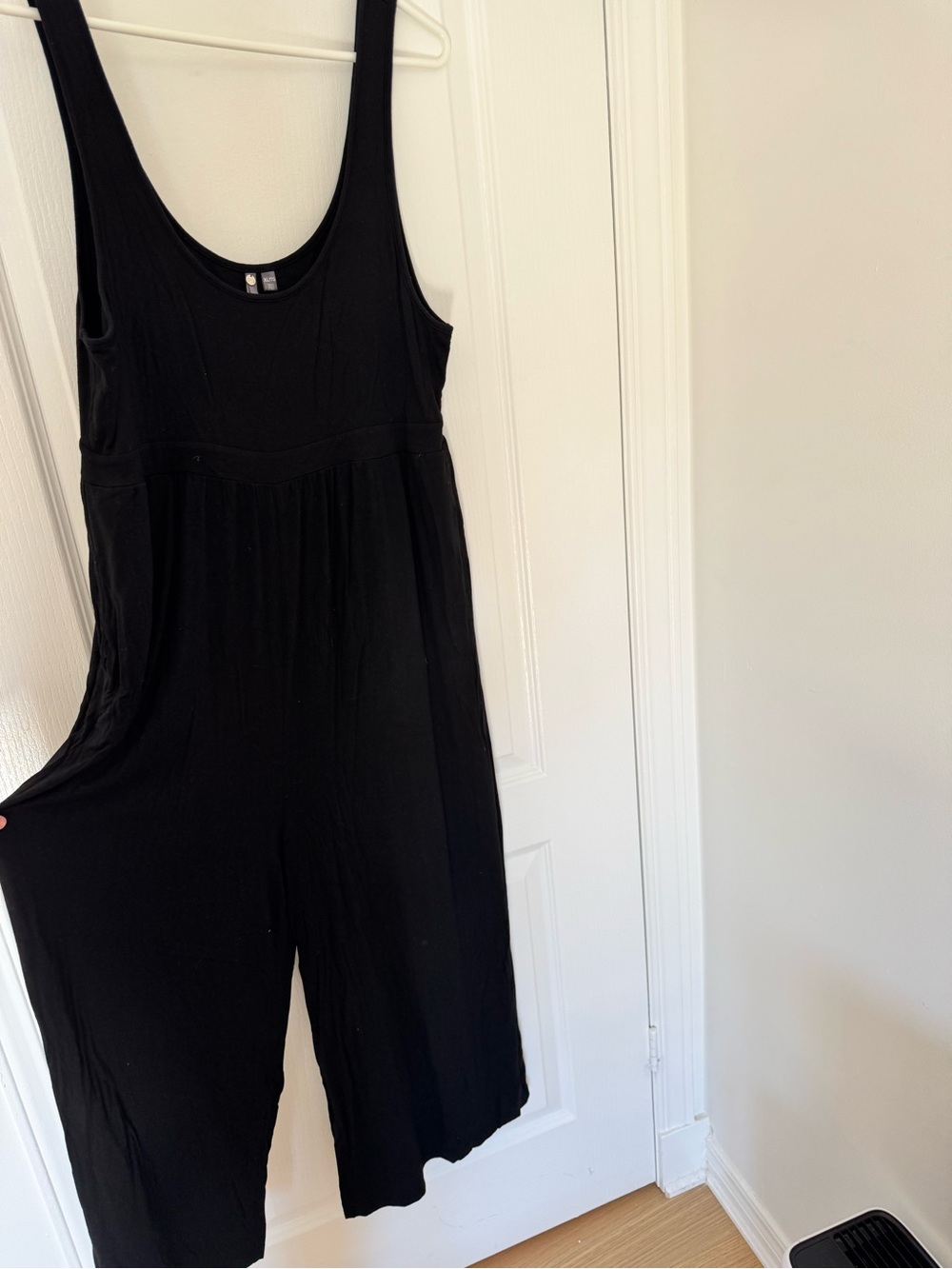 Everyday Black Sleeveless Wide-Leg Jumpsuit